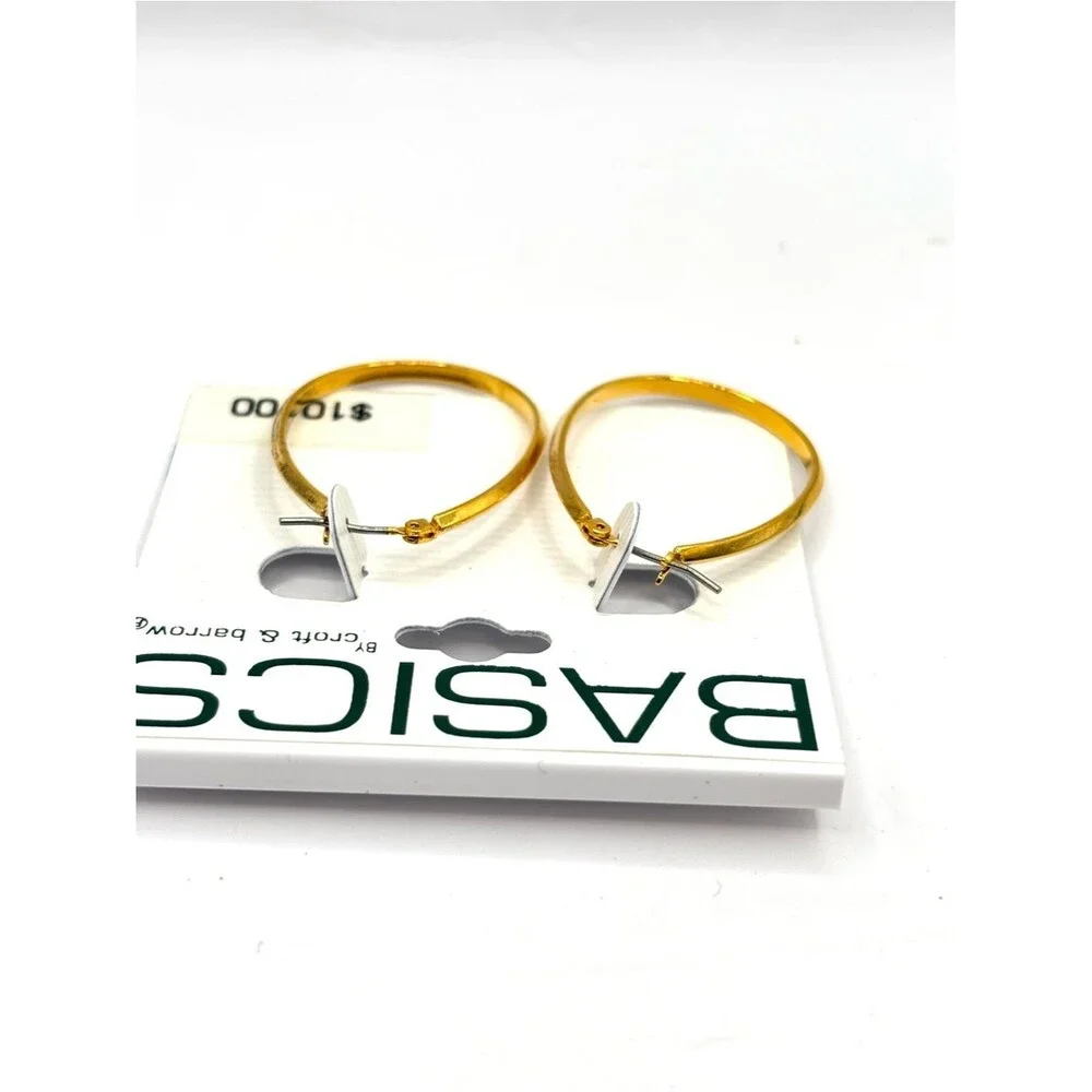 Croft & Barrow Gold-Tone Hoop, Twisted Drop and Rose Pearl Earring Bundle
